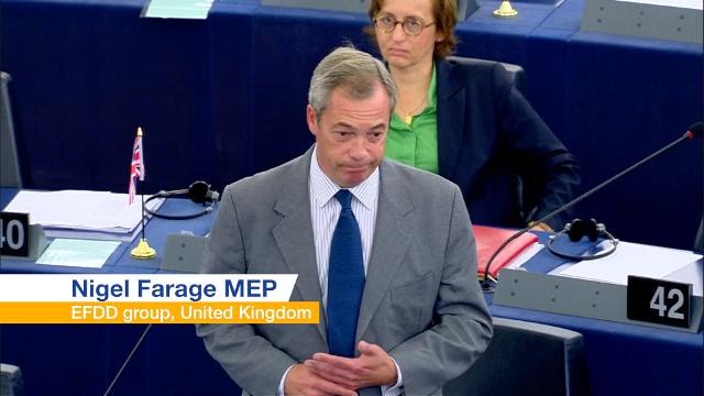 Сторонники Brexit Фарадж и Верхофстадт столкнулись лбами во время выступления с речью о положении...