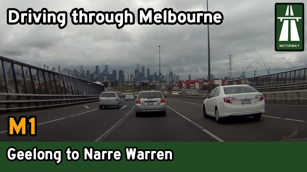 Driving through Melbourne on the M1 - Geelong to Narre Warren