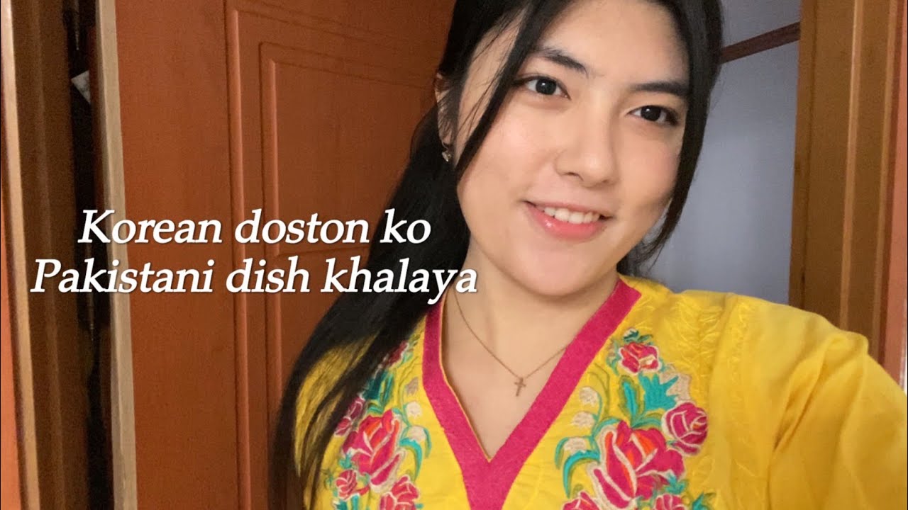 Korean speaking Urdu and Punjabi | Aaj doston ko ghar invite kiya| Chana Chaat | Culture reaction
