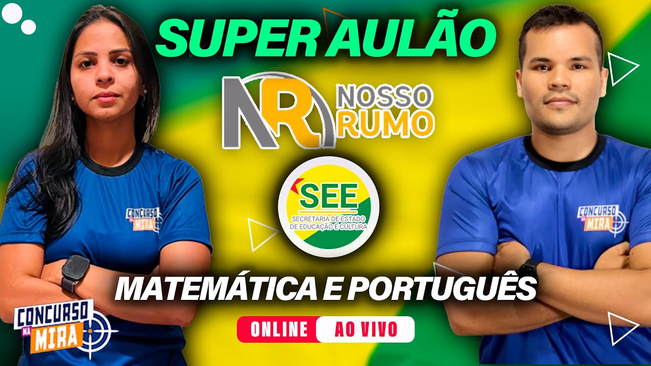 super revisão matemática e portugues banca nosso rumo concurso da educação do acre - todos os cargos