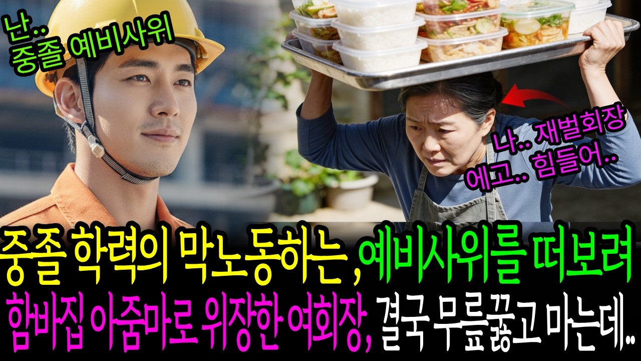 중졸 학력의 막노동하는 예비 사위를 떠보려 공사장 간 여 재벌 회장,결국 오열하고 마는데  ㅣ오디오북ㅣ감동드라마ㅣ시니어사연