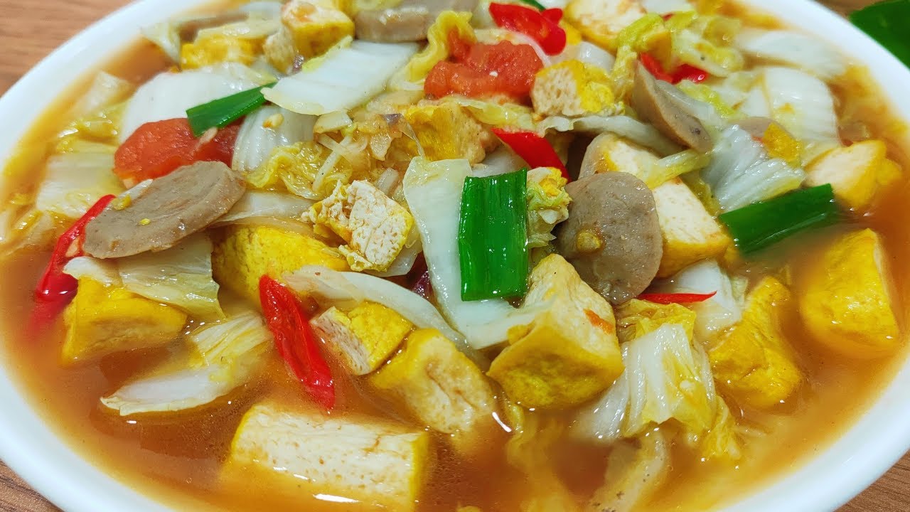 TANPA SANTAN!! SAYUR SAWI PUTIH CAMPUR TAHU DI MASAK BEGINI ENAK BANGET BIKIN KETAGIHAN
