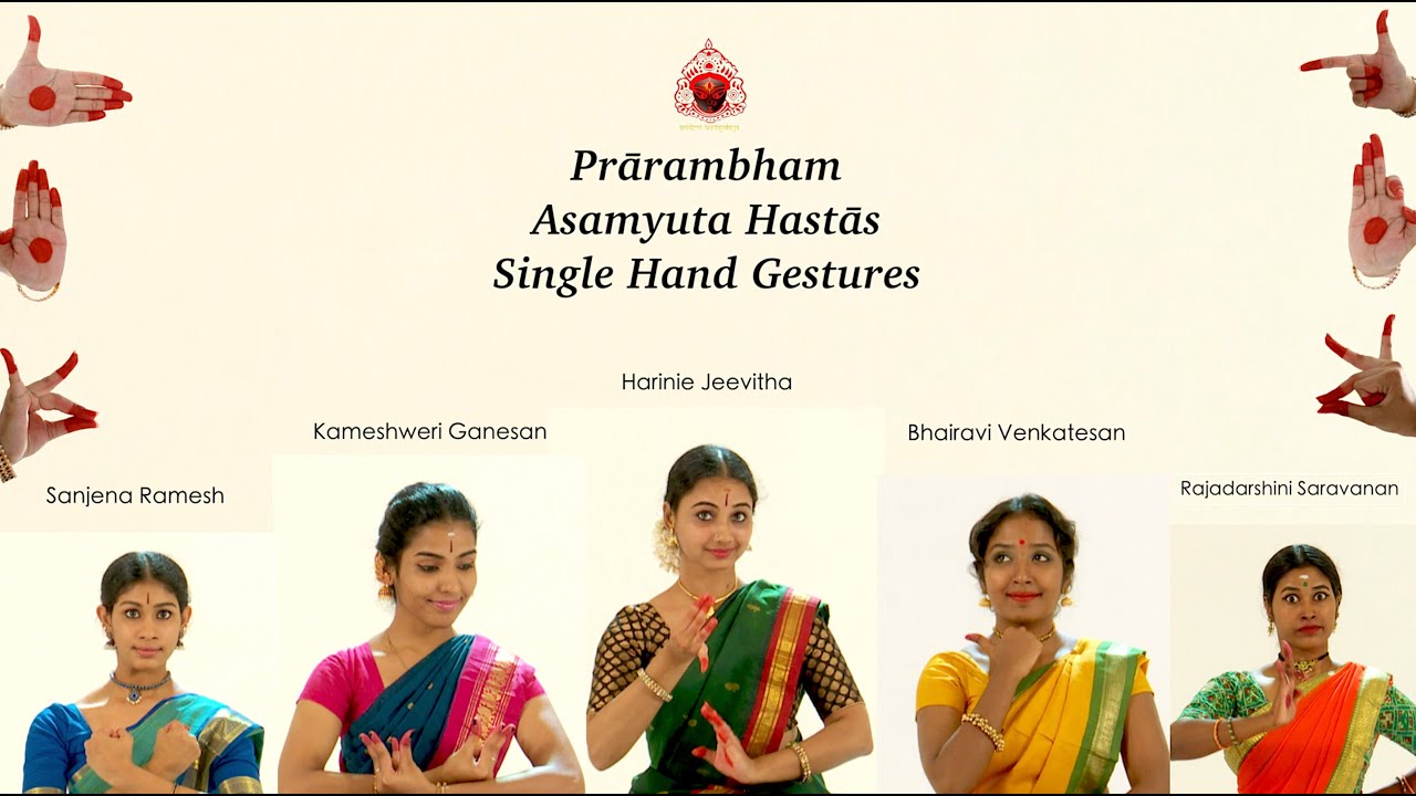 Prārambham - Asamyuta Hastās (Single hand gestures) Sridevi Nrithyalaya - Bharathanatyam Dance