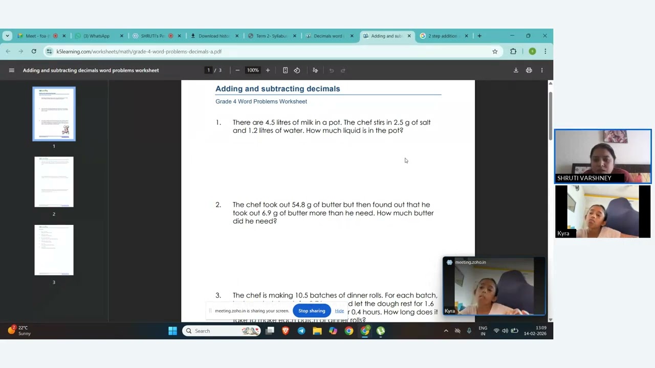 Mathematics Class | 1-to-1 Session | Shruti Ma'am with Students | Learniee by Urja Talents