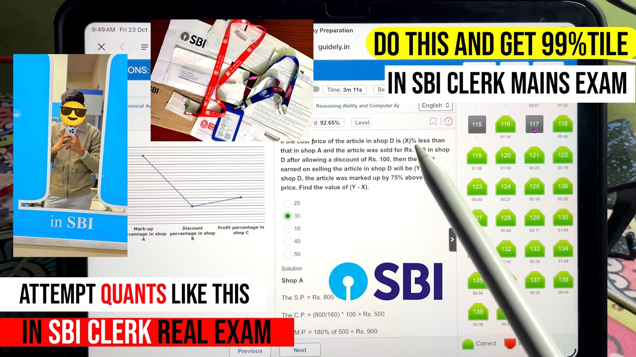 Want to score 99%ile in SBI clerk mains? Avoid these mistakes✅