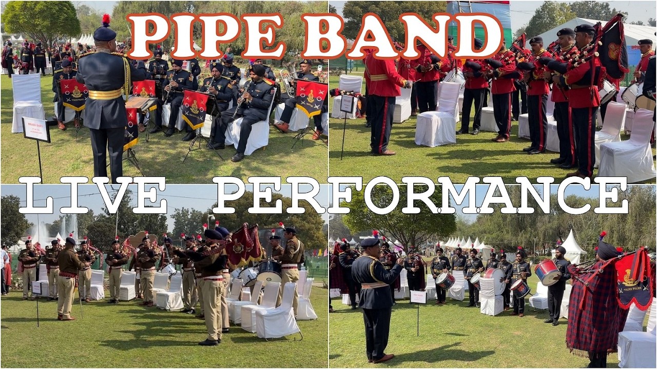 Pipe Band Live Performance | Old Bollywood Songs | Rose Festival Chandigarh 2026