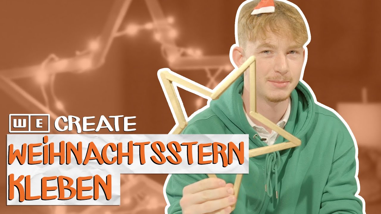 Weihnachtsstern basteln | Einfache Weihnachtsdeko selber machen | Stern aus Eisstielen | WE create
