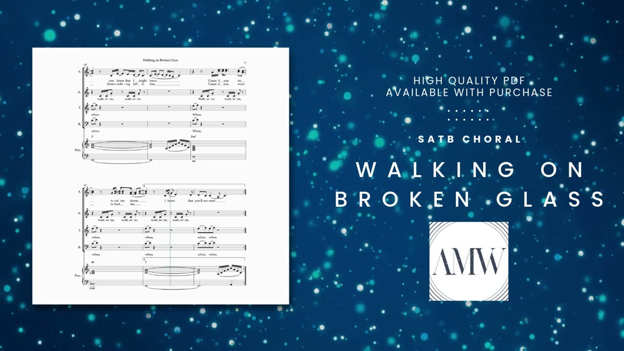 Walking On Broken Glass – SATB Choir | Annie Lennox | Playful Pop Choral | Comedy - AMW Arrangements