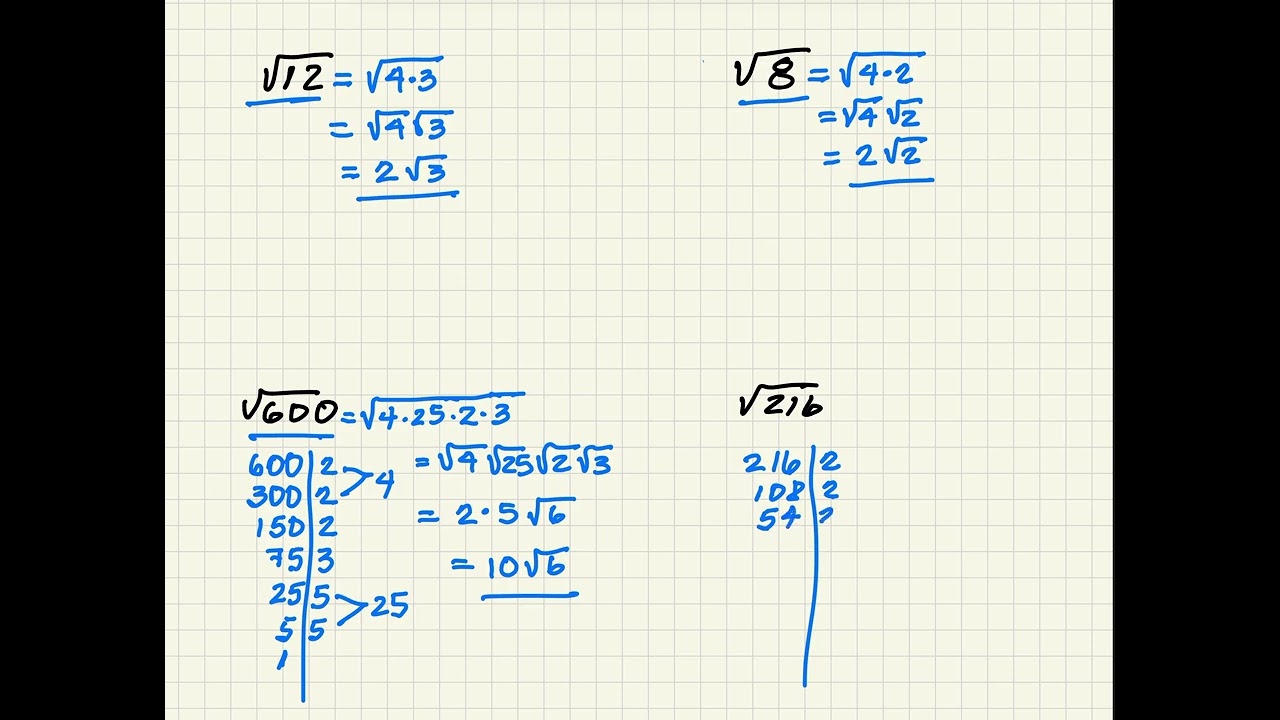 3/74 Simplificar raíces cuadradas