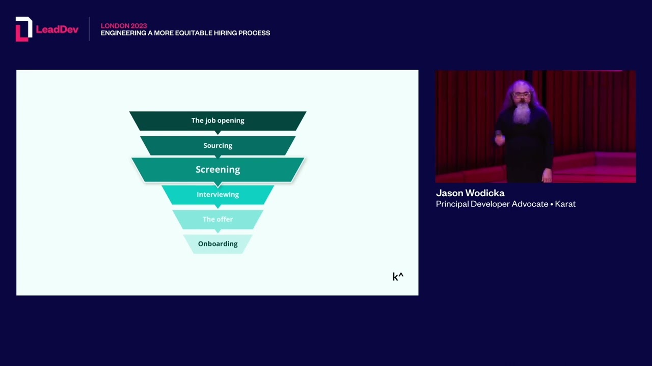 Engineering a more equitable hiring process | Jason Wodicka at LeadDev London 2023
