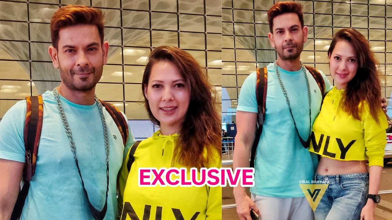 EXCLUSIVE : Rochelle Rao along with her Husband Keith Sequeira spotted at Mumbai Airport ✈️📸