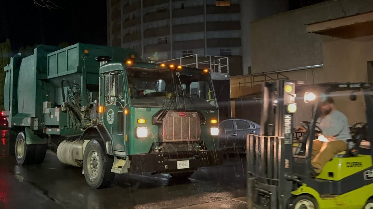 Gatlinburg Pete 520 G-S Products Commercial Side Loader Garbage Truck + a Forklift