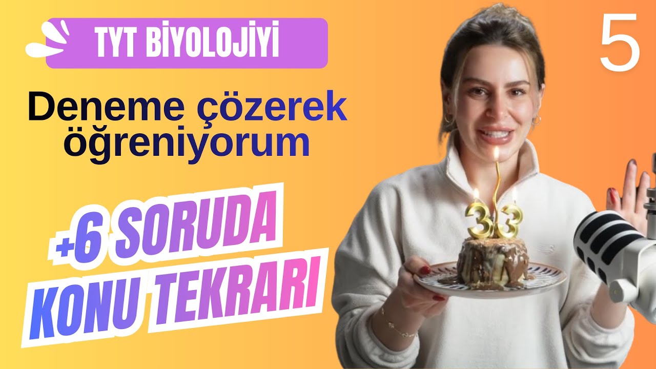 TYT Deneme 5 - Biyolojiyi deneme çözerek öğreniyorum (Ücretsiz PDF)🎂