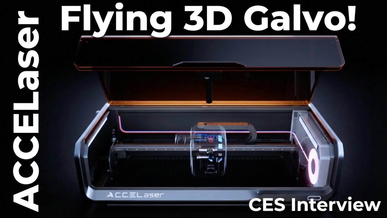 Летающий 3D-гальво-лазер! Accelaser HD1 на выставке CES 2026.