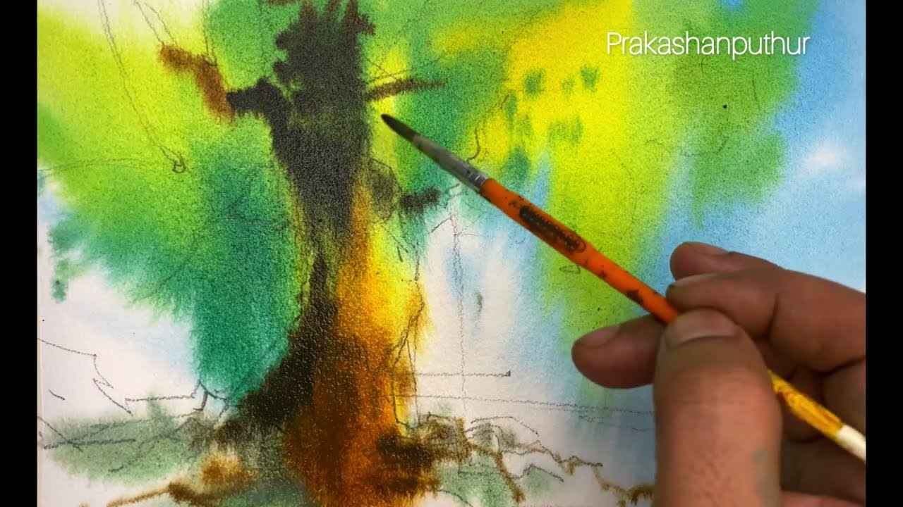 Water color | painting techniques | easy watercolor techniques for beginners
