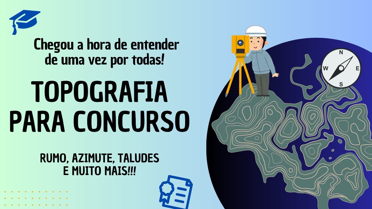 TOPOGRAFIA PARA CONCURSO PÚBLICO - parte 1: As matérias mais relevantes!!