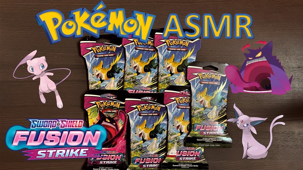 ASMR Opening Pokémon Card Packs | SWORD & SHIELD FUSION STRIKE BOOSTER PACKS! (No Talking)