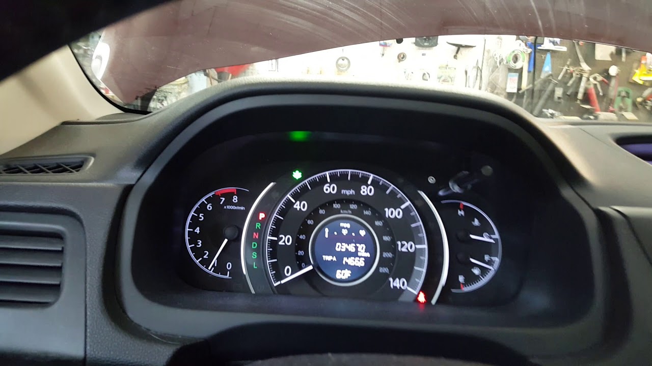 Срок службы масла и сброс TPMS для Honda CRV 2016 года