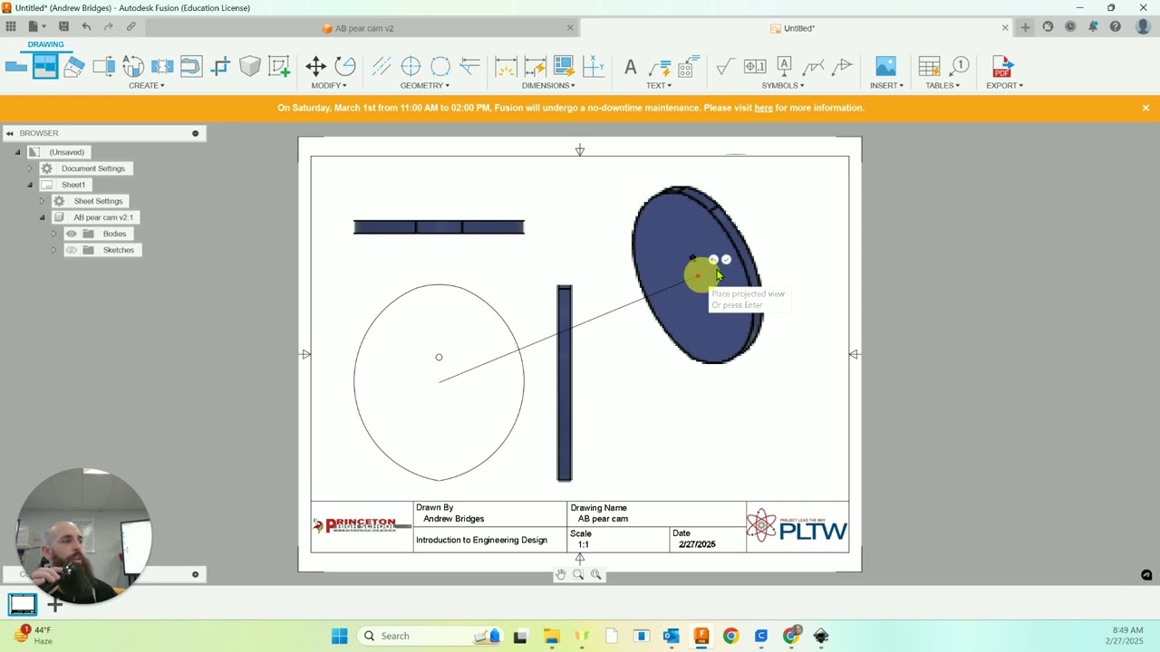 Manufacture your Automaton Cam - Part 3/3: Print a drawing of your 3D model
