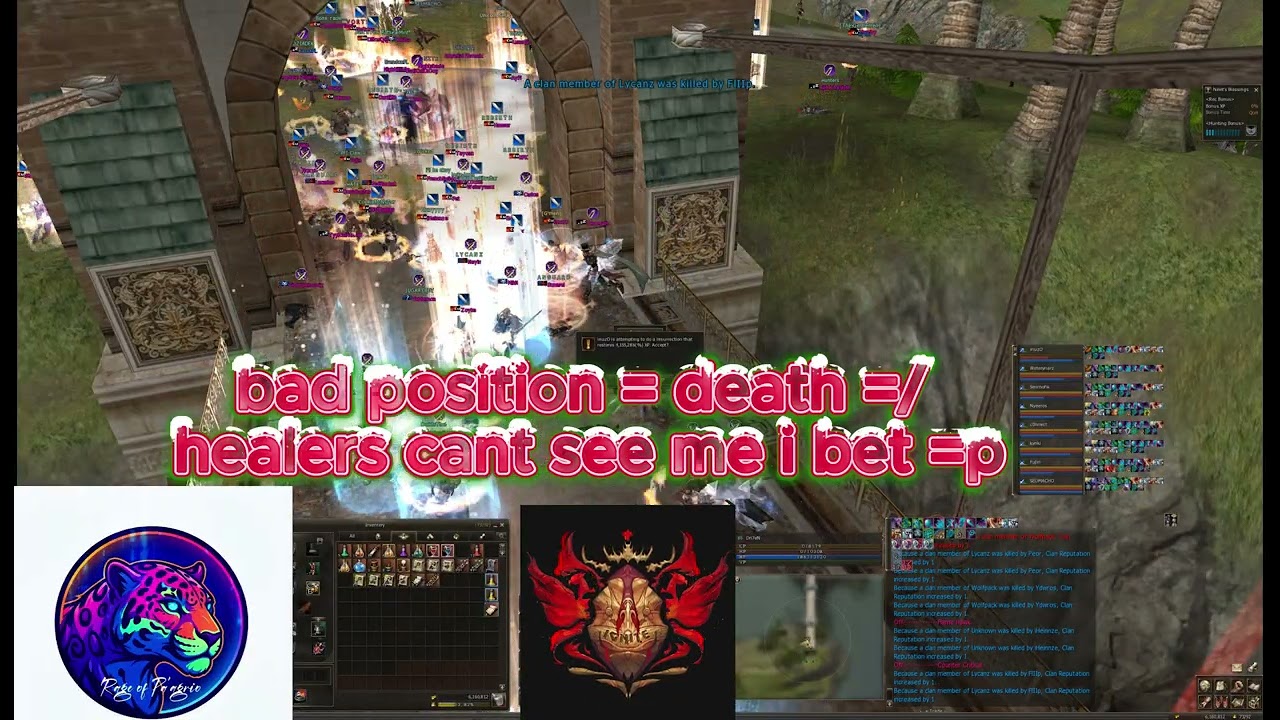 Lineage 2 Reborn Origins 1x - HIGH 5 1st SIEGE- WL Dreadnought POV