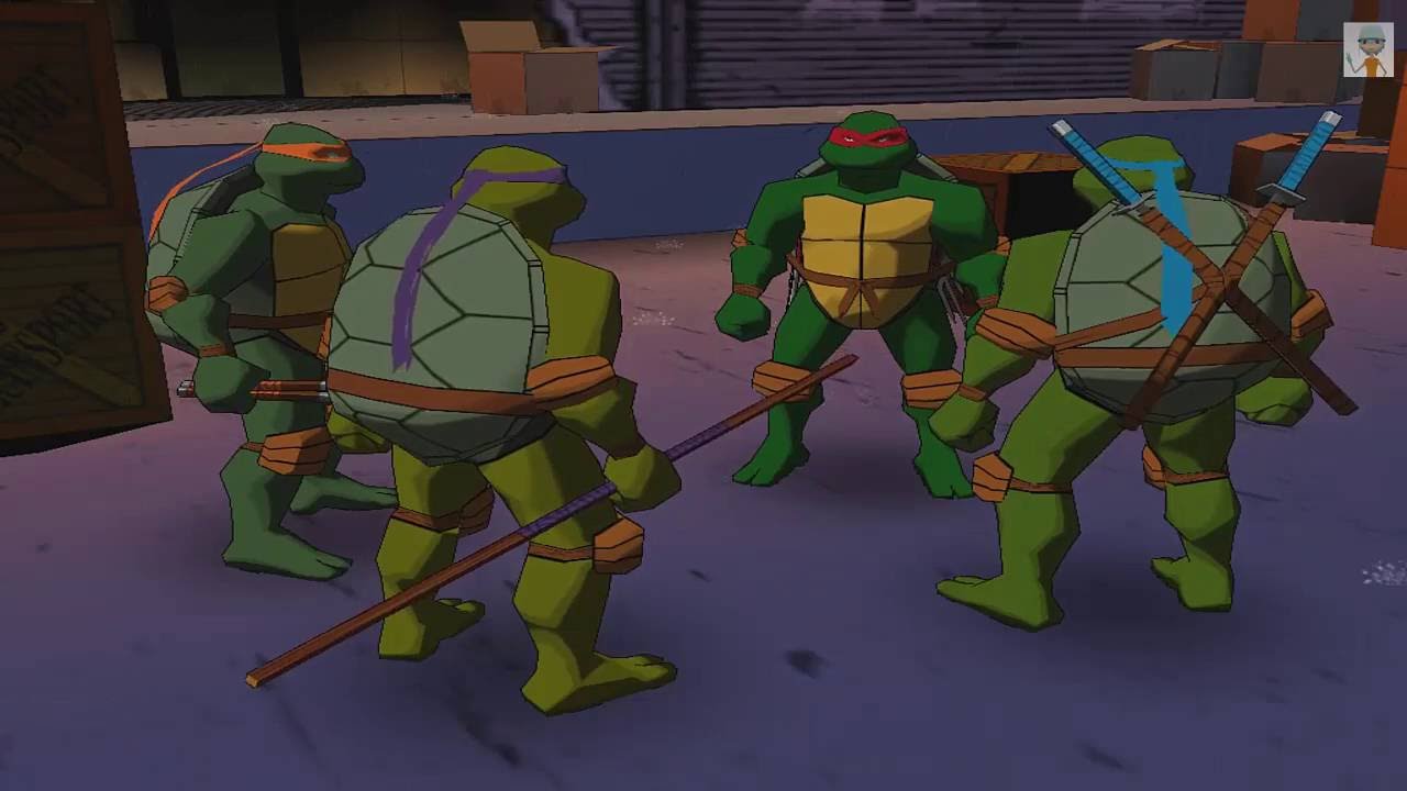 TMNT Teenage Mutant Ninja Turtles PS2 Playstaion 2 Konami Gameplay Stage 3 area 1