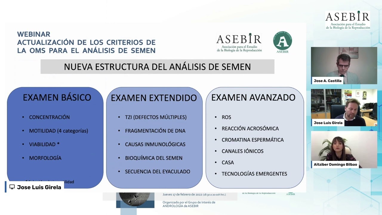 ACTUALIZACIÓN DE LOS CRITERIOS DE LA OMS PARA EL ANÁLISIS DE SEMEN