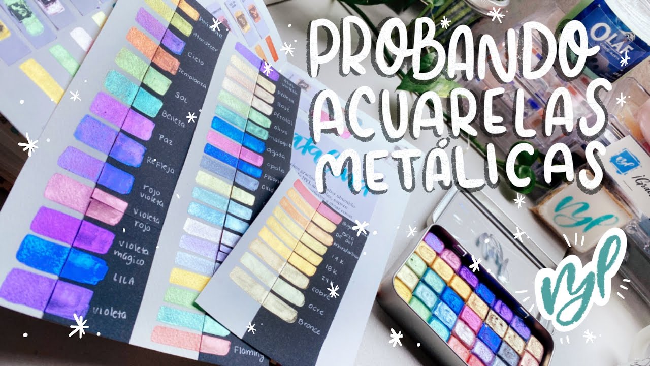 🌟 ACUARELAS  METÁLICAS ⎟REVIEW NYL ACUARELAS 🎨