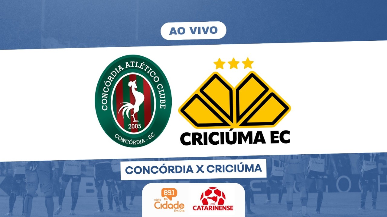 CONCÓRDIA X CRICIÚMA | AO VIVO | FUTEBOL É DA CIDADE (12/02/2026)