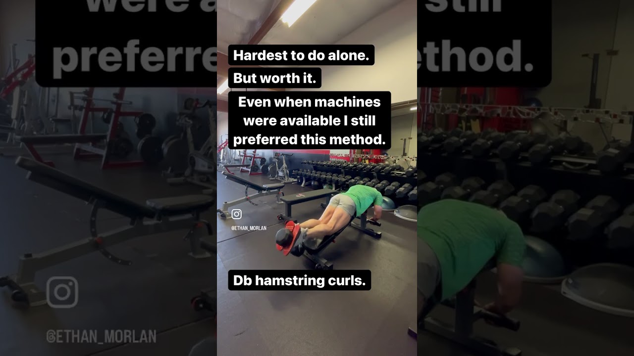 Db hamstring curl to blast your leg biceps!
