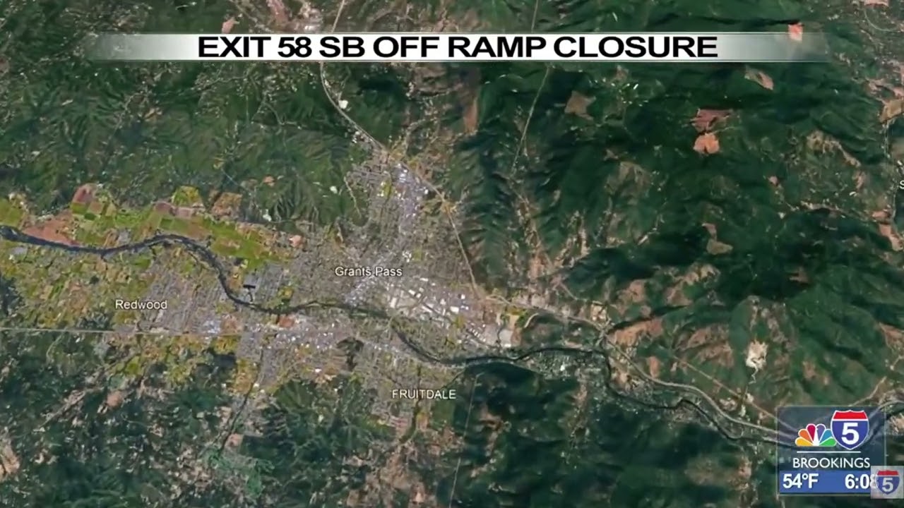 Work at I 5 exit 58 SB off ramp closed nights starting March 9th