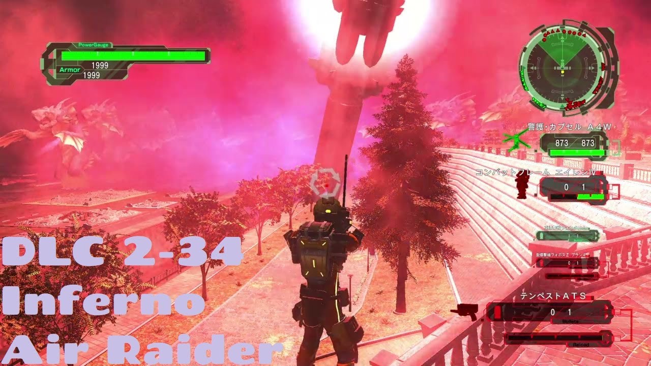 EDF 6 DLC 2-34 the awesome Nukes Quickie Conjecture run Air Raider Inferno ( Earth Defense Force 6 )