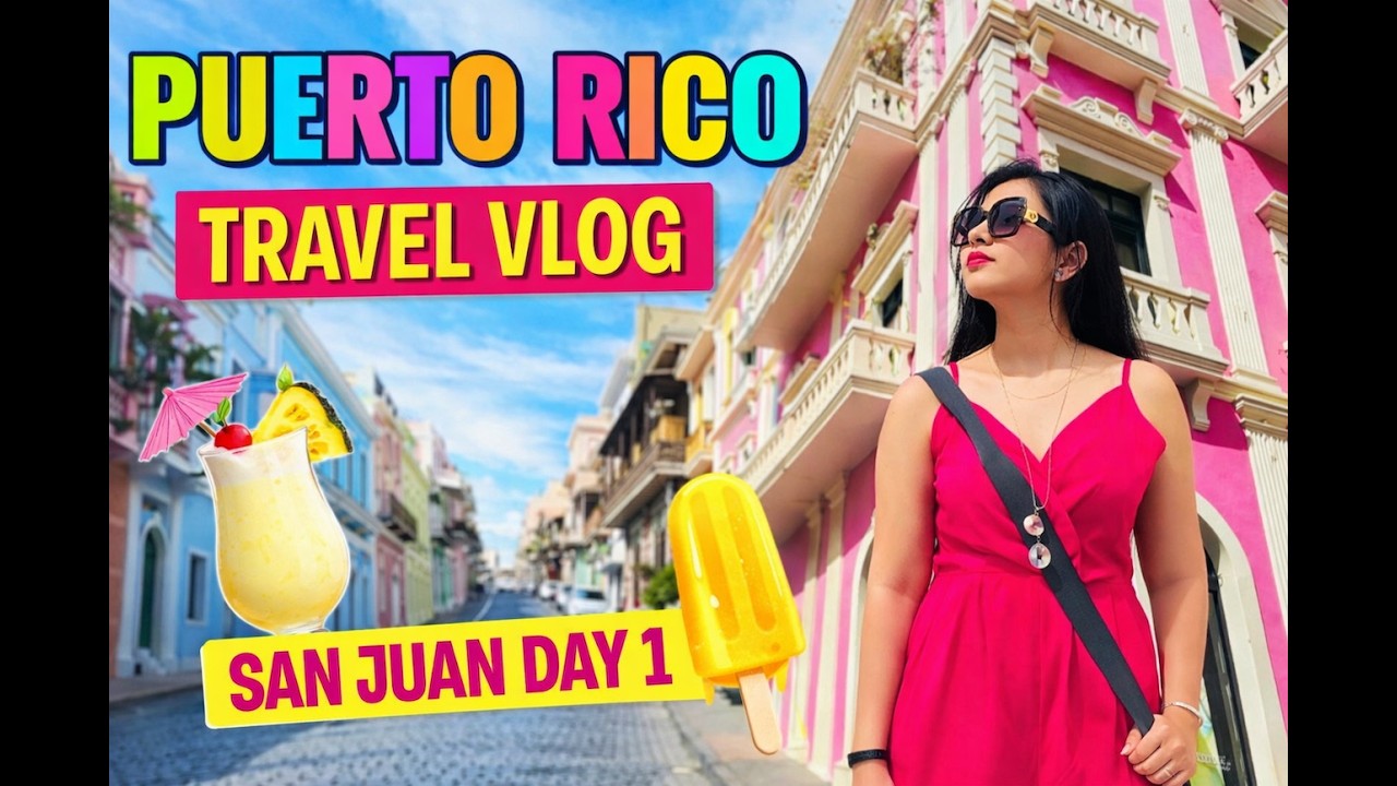 Puerto Rico Travel Vlog 🇵🇷 | Exploring San Juan’s Most Colorful Streets | Day 1
