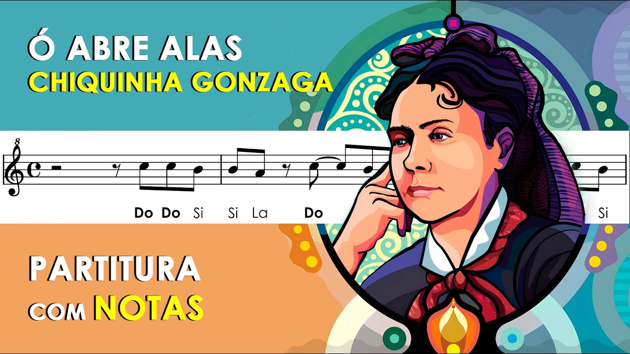 Ó Abre Alas | Partitura com Notas para Flauta Doce, Violino | Chiquinha Gonzaga