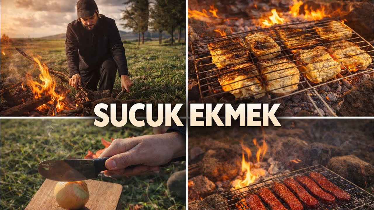 Huzurlu Bir Yerde | Doğada Sucuk Ekmek ve Ateş 