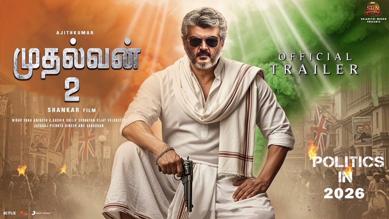 Mudhalvan 2 - Official Trailer | Ajith Kumar | Arjun | Aniruth | Shankar | Sun Pictures | AK65