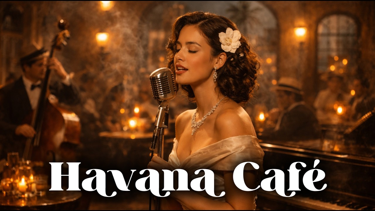 Susurros del Havana Antique Café | Soft 1930s Cuban Jazz for Relaxing Nights