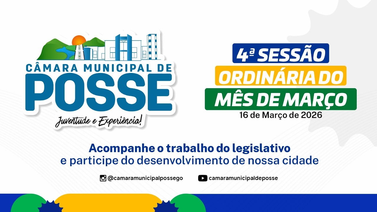 4° SESSÃO ORDINÁRIA DO MÊS DE MARÇO - 16/03/2026