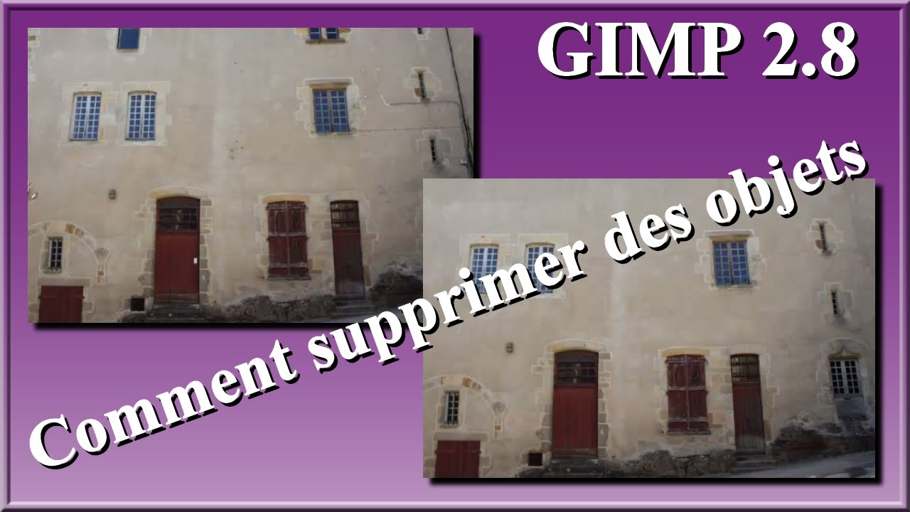 GIMP 2.8 comment supprimer des objets