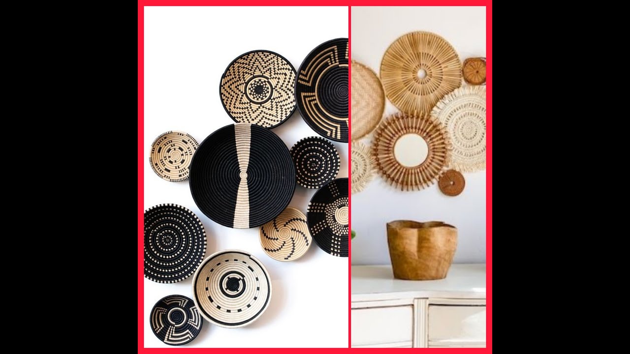 Wicker wall art for any room-rattan wall hanging décor woven basket wall decoration-boho wall decor