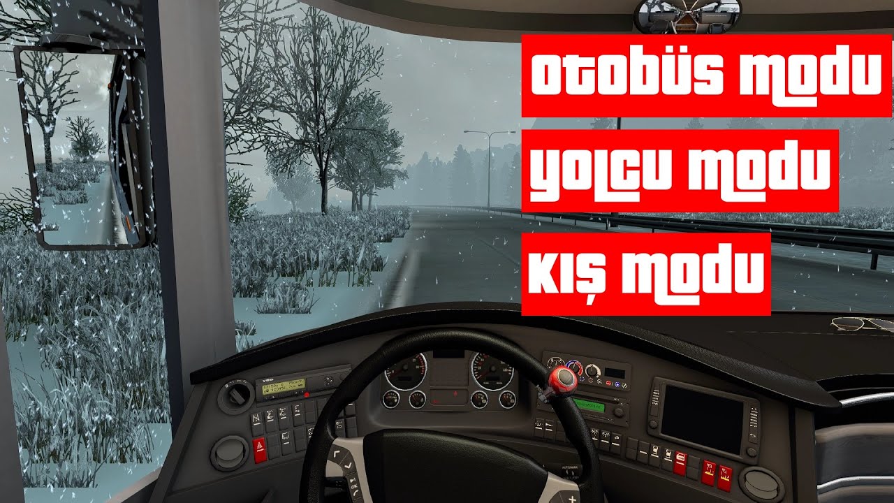 ETS 2 Otobüs Modu - Kış Modu - Yolcu Modu hepsi bir arada - Trabzon Giresun Yolculuğu - Neoplan