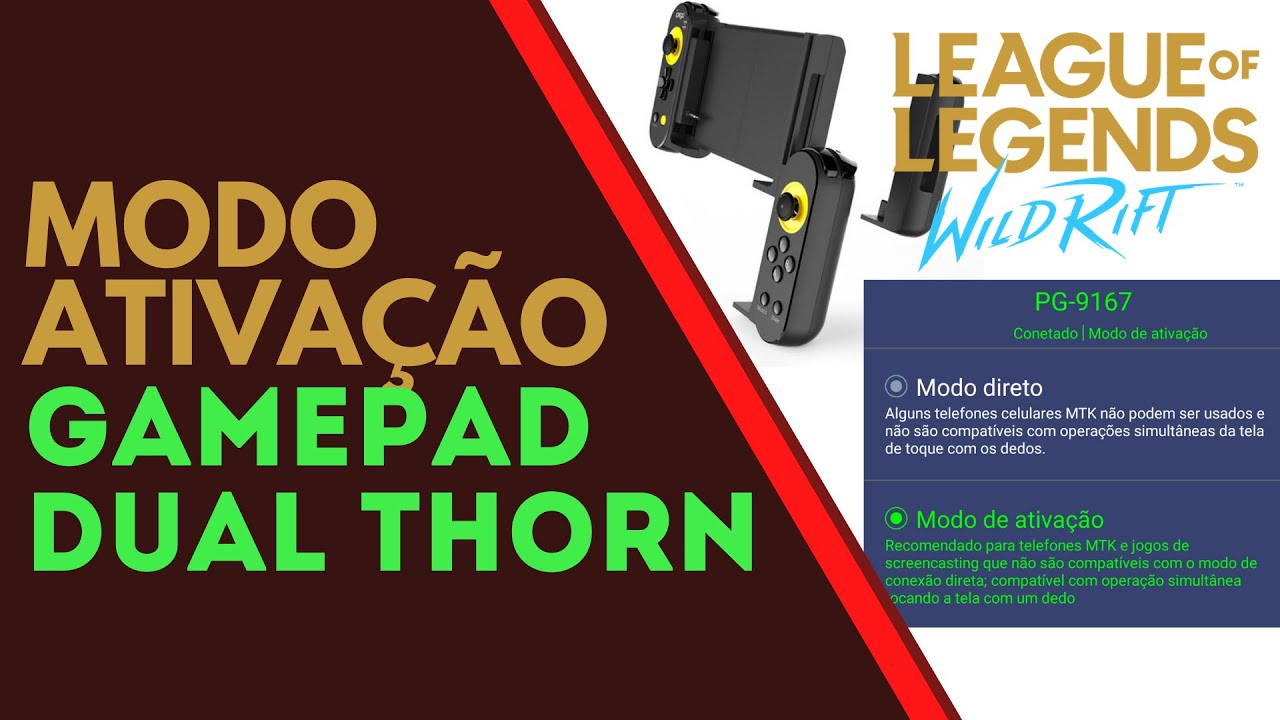 Como ativar o Gamepad para Wild Rift - Ípega 9167 Dual Thorn - Shooting Plus v3