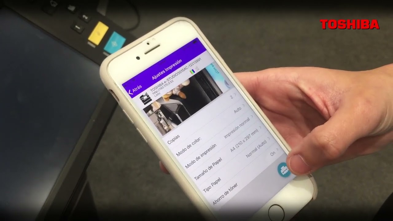 App para móvil e-BRIDGE Print & Capture de TOSHIBA