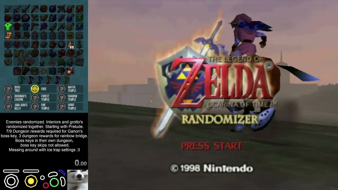 OoT No Logic Randomizer VOD 11/3/25 (read description)