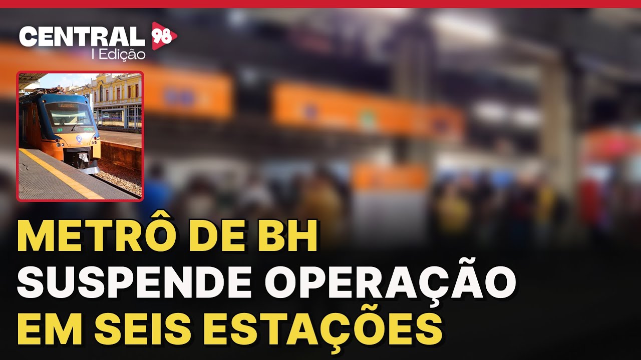 Operação em estações do metrô de BH será paralisada nos fins de semana