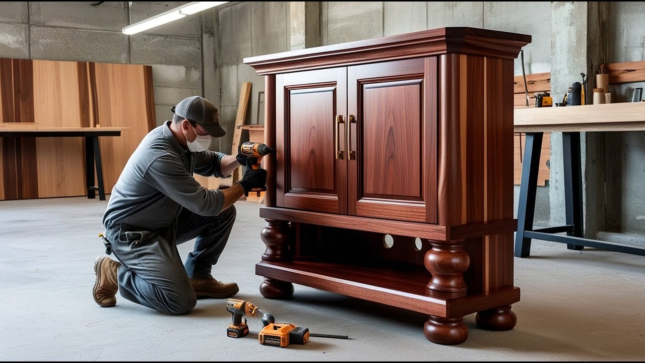 Top Wood Design Ideas: Building Stunning TV Stand From a Talented Young Carpenter
