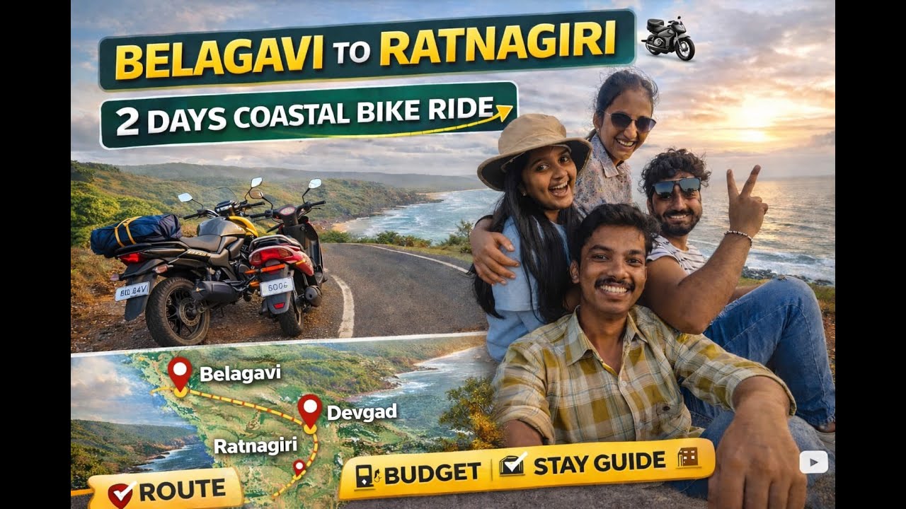 🔥 Belagavi to Devgad to Ratnagiri Bike Ride 🌊 | Coastal Road Trip with Friends | Ride Vlog