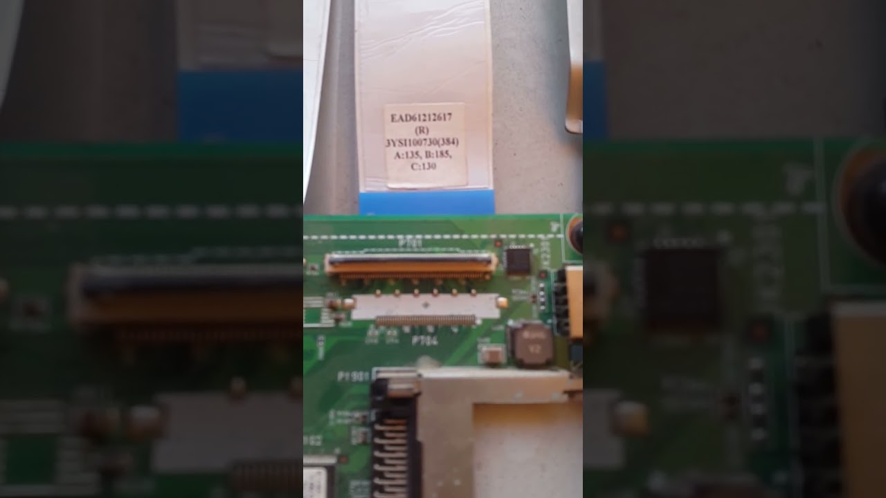 حل مشكلة الخطوط  في الشاشة الجي LG 32LD420