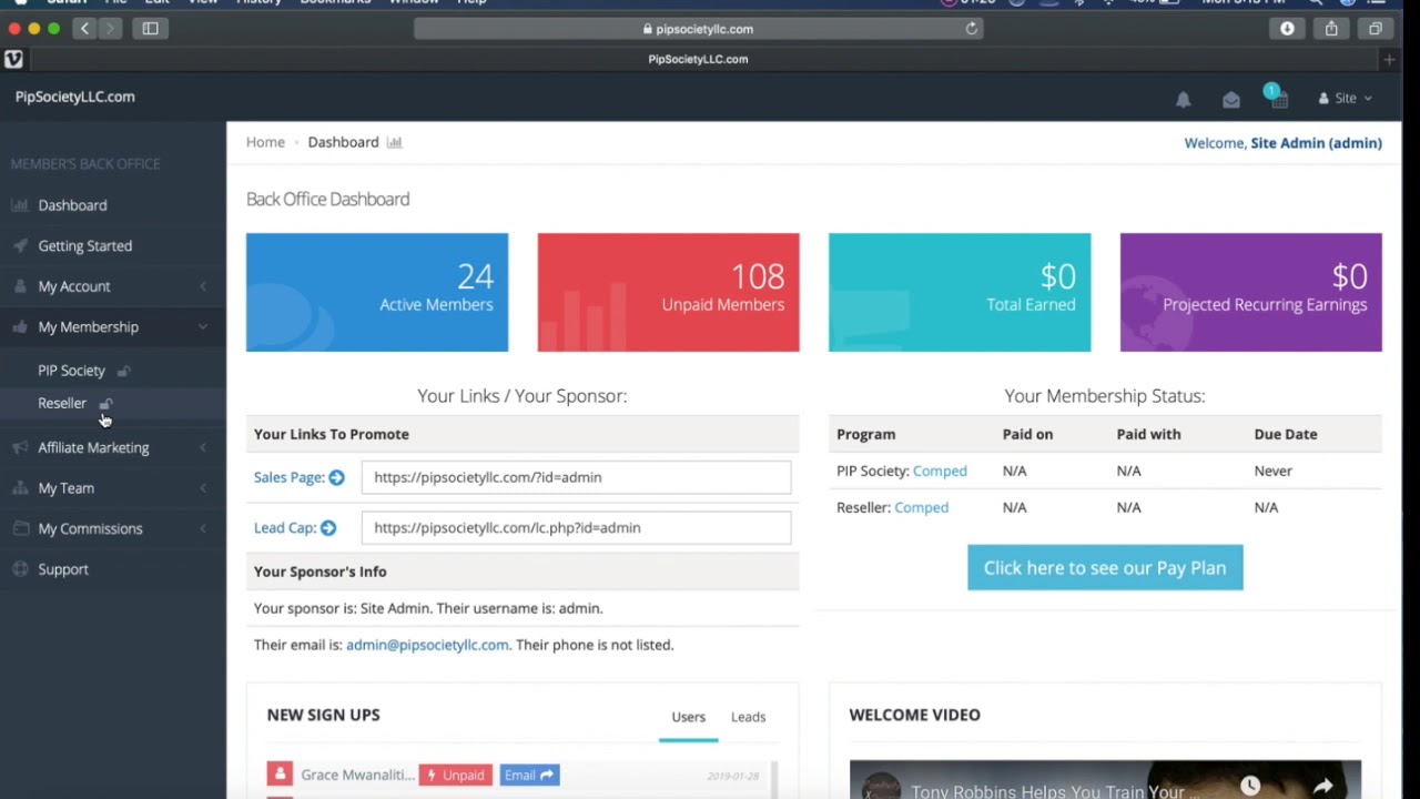 Getting Started with Pip Society
