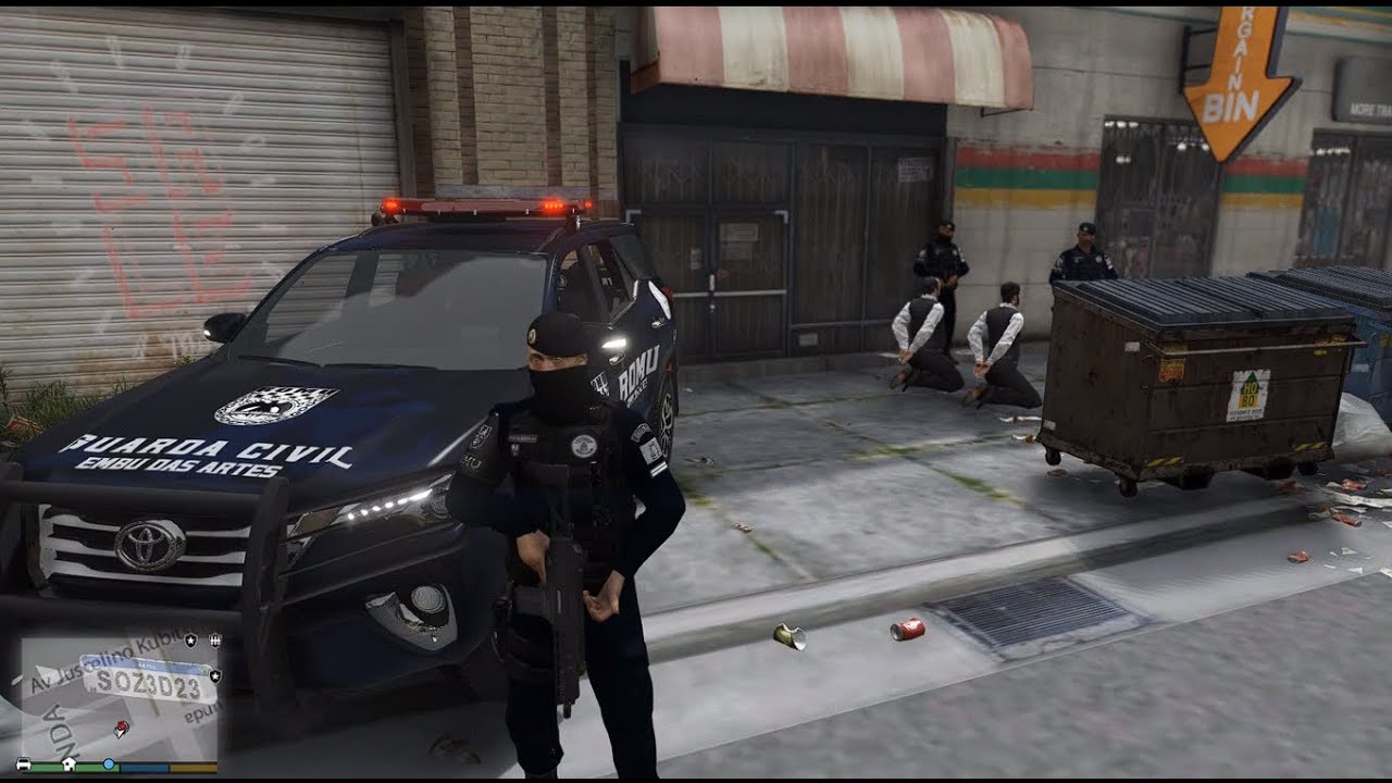 GTA 5 LSPDFR || EQUIPE DA ROMU PRENDE DUPLA EM FLAGRANTE ARMADOS EM VIA PÚBLICA ☠️❌ GUARDA CIVIL 
