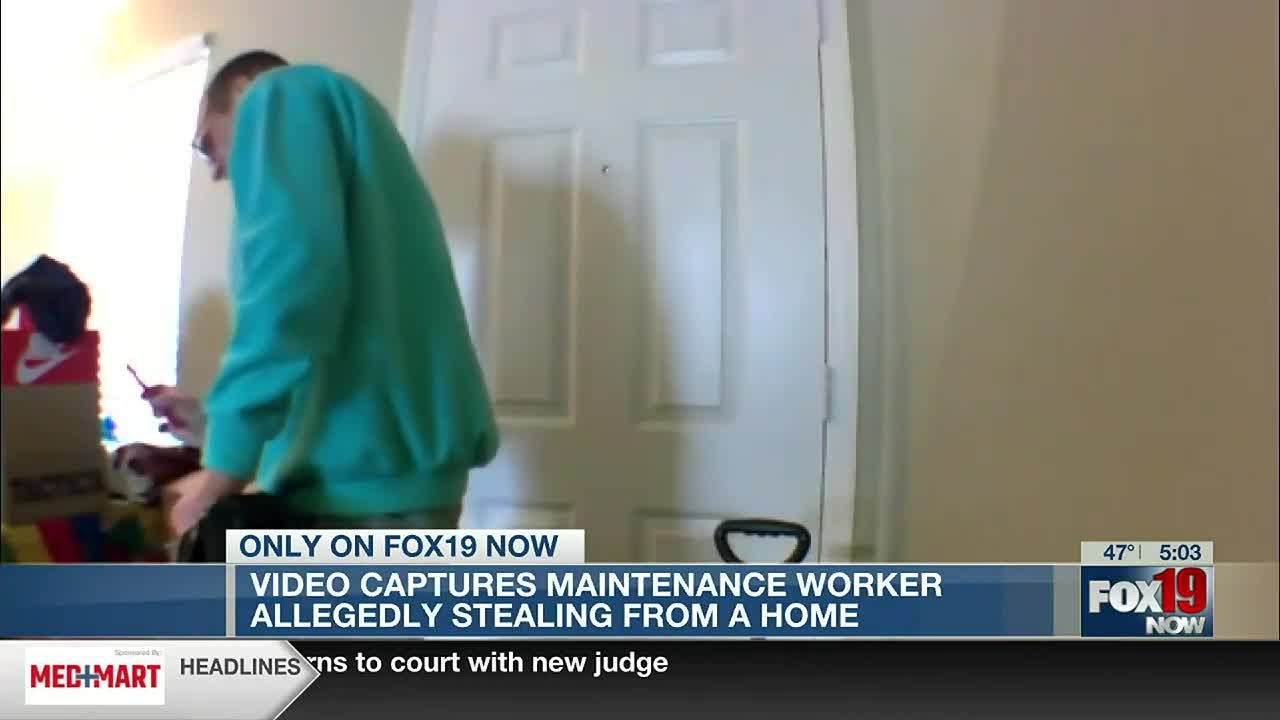 Video captures maintenance worker allegedly stealing from a home